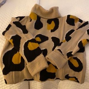Anthropologie Moth Leopard Sweater